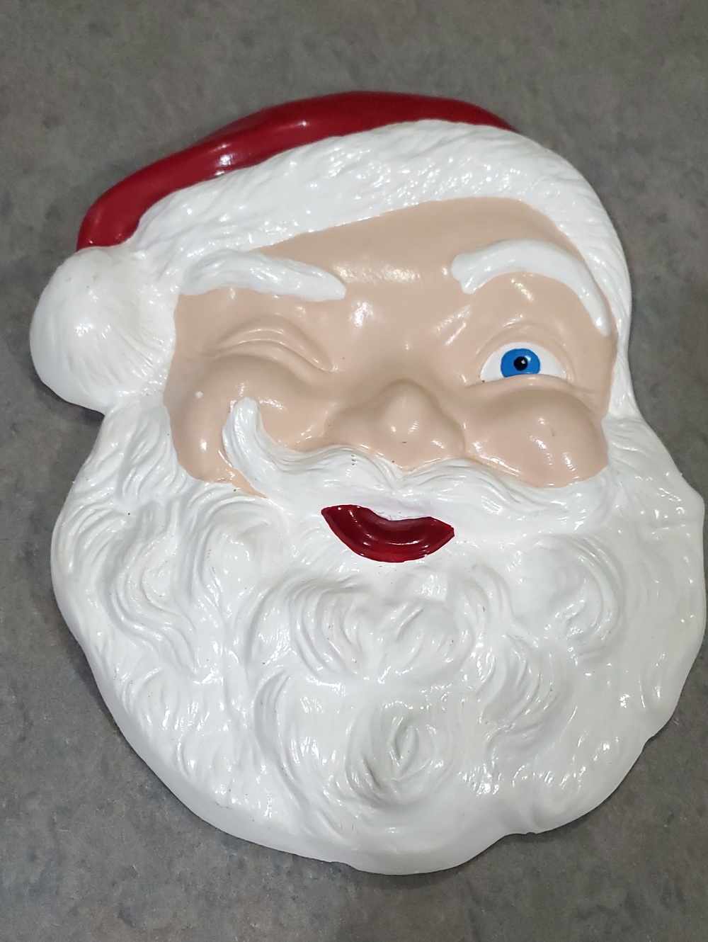 Holiday Santa Face Wall Decor - White & Red